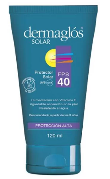 DERMAGLOS PROTECTOR SOLAR EMULSION  FPS 40 X 120 ML.